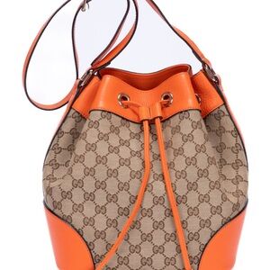 Gucci Orange and Tan Shoulder Bag